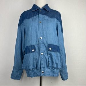 Back To the Future Size XS Button Down Long Sleeve Denim Jacket